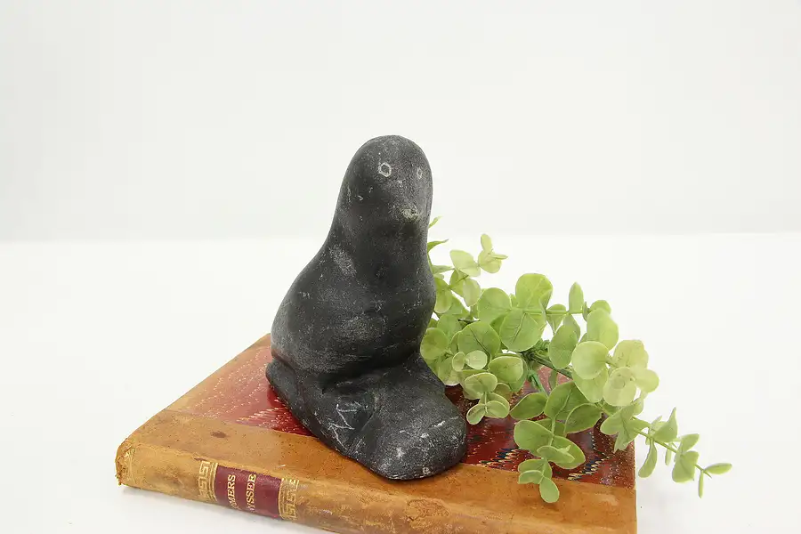 Main image of Inuit Alaskan Folk Art Carved Soapstone Bird Sculpture