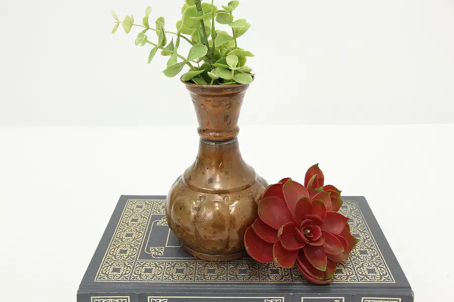 Main image of Persian Antique Hand Hammered Copper Farmhouse Vase