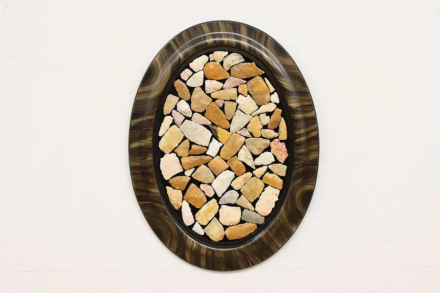 Main image of Stone Points & Arrowheads Indigenous Antiques, Oval Frame