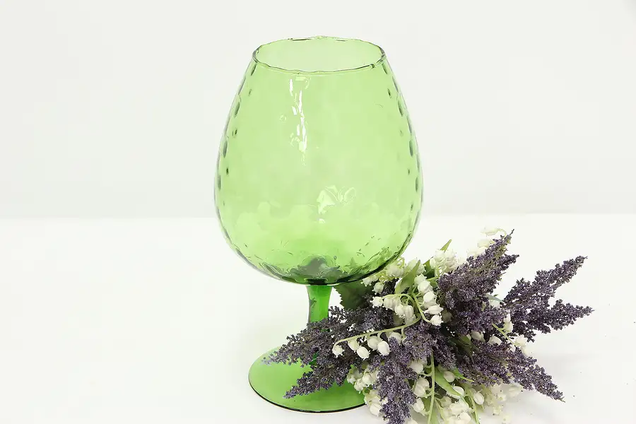 Main image of Giant Vintage Green Wine Glass Goblet, Centerpiece, Vase