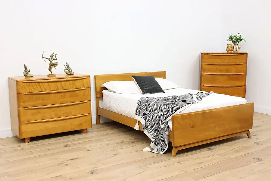 Main image of Midcentury Modern Vintage 3 pc Full Size Bedroom Set Heywood