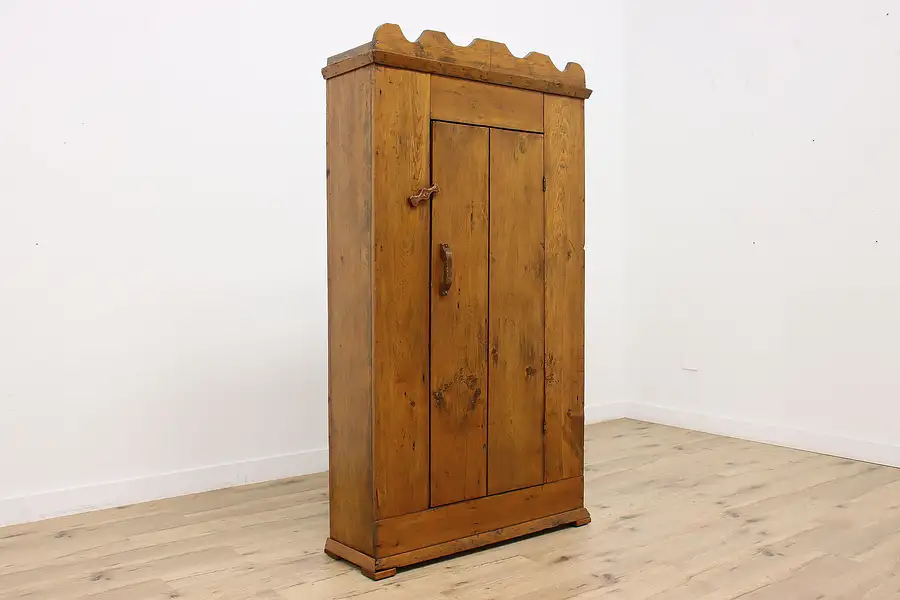 Main image of Country Pine Antique Farmhouse Armoire, Wardrobe or Closet