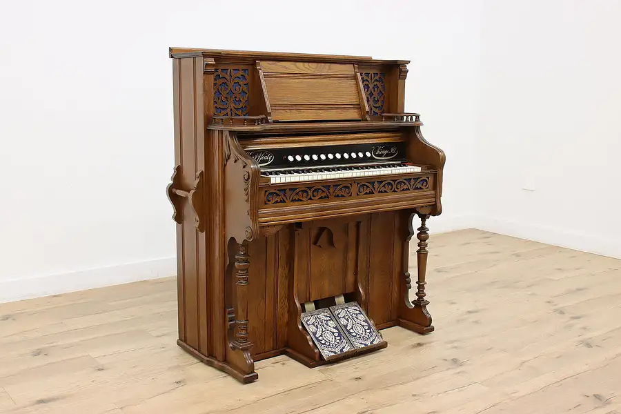 Main image of Victorian Antique Oak Reed Pump Organ, Lyon & Healy