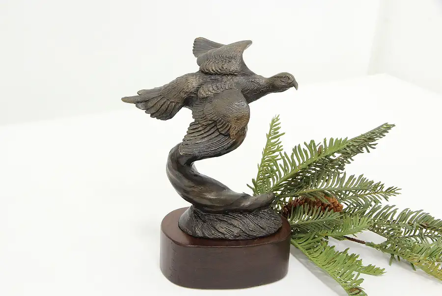 Main image of Mourning Dove Statue Vintage Bronze Bird Sculpture, Sweeten