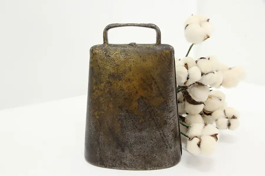 Main image of Swiss Farmhouse Antique Hammered Iron Cow Bell