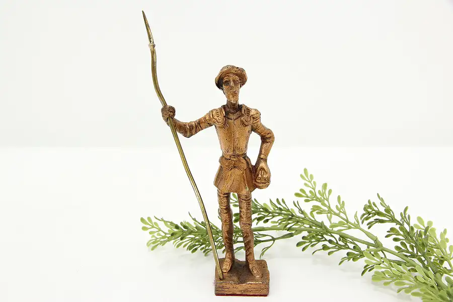 Main image of Don Quixote Vintage Copper Man from La Mancha Statue