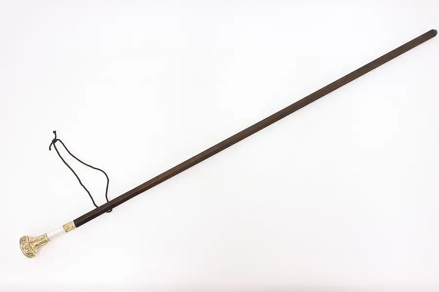 Main image of Victorian Antique Gold & Pearl Walking Stick or Cane