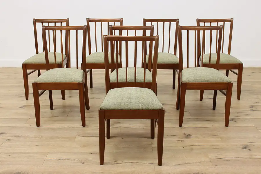 Main image of Set of 8 Vintage Midcentury Modern Mahogany Dining Chairs