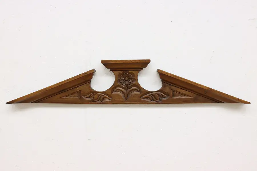 Main image of Spanish Vintage Carved Teak Architectural Salvage Crest