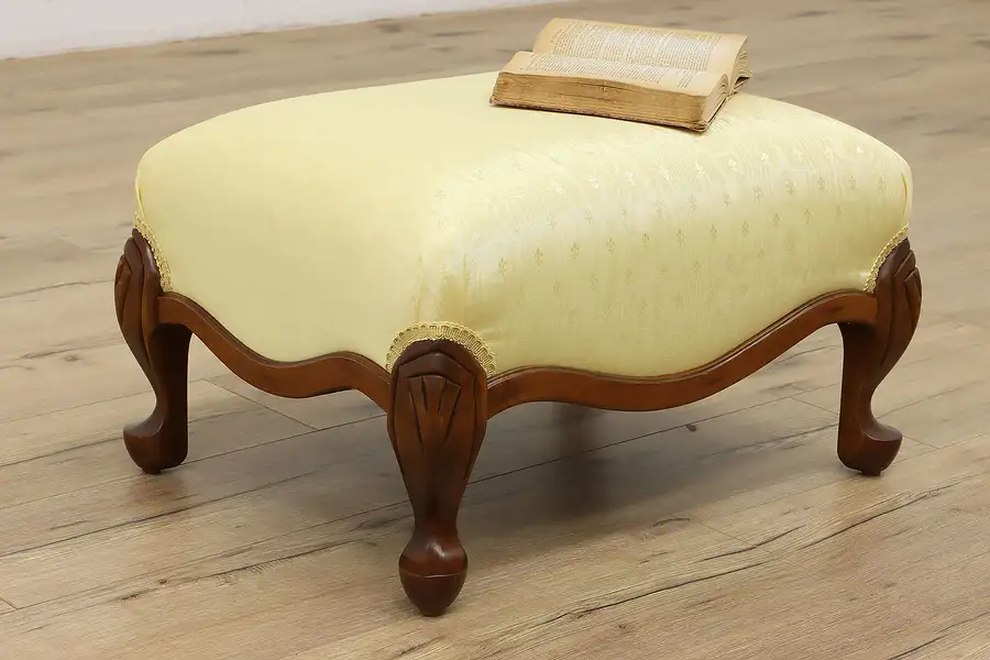 Main image of Traditional Vintage Carved Footstool