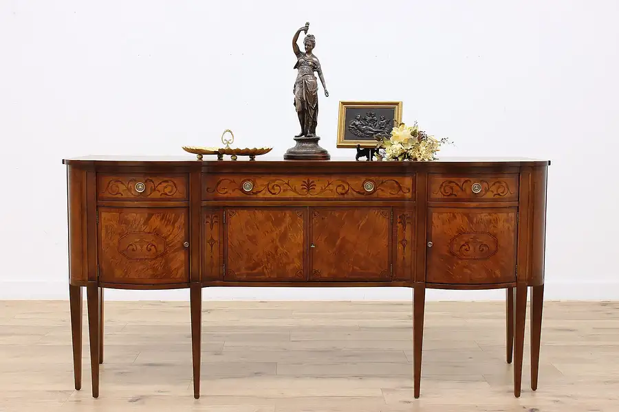 Main image of Hepplewhite Mahogany & Marquetry Vintage Sideboard or Buffet