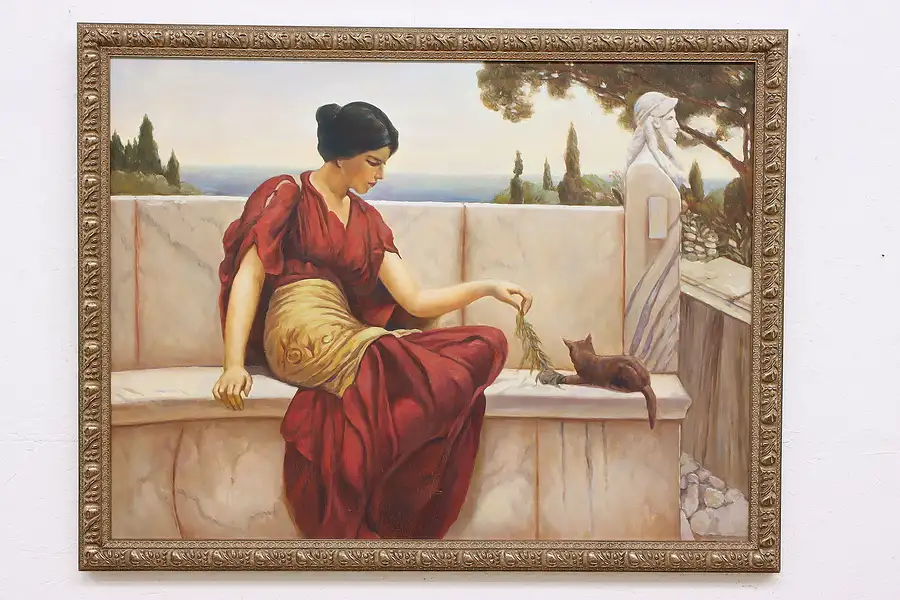 Main image of The Favorite Vintage Oil Painting after Godward 44"