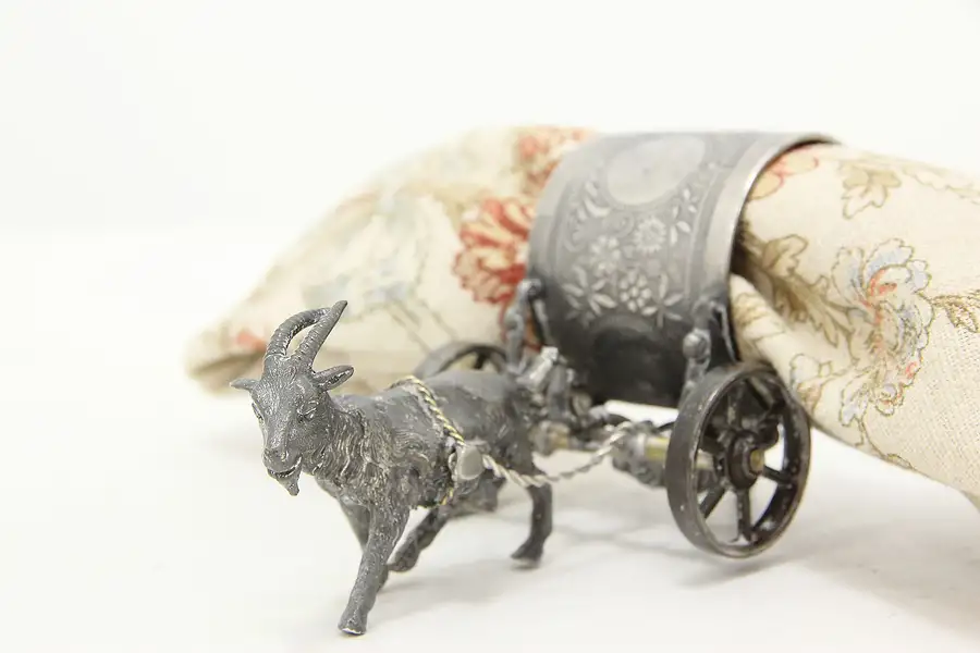 Main image of Goat Cart Victorian Antique Napkin Ring, Meriden