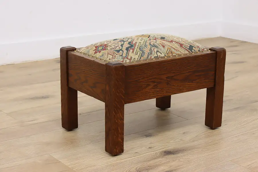 Main image of Mission Oak Arts & Crafts Antique Craftsman Footstool