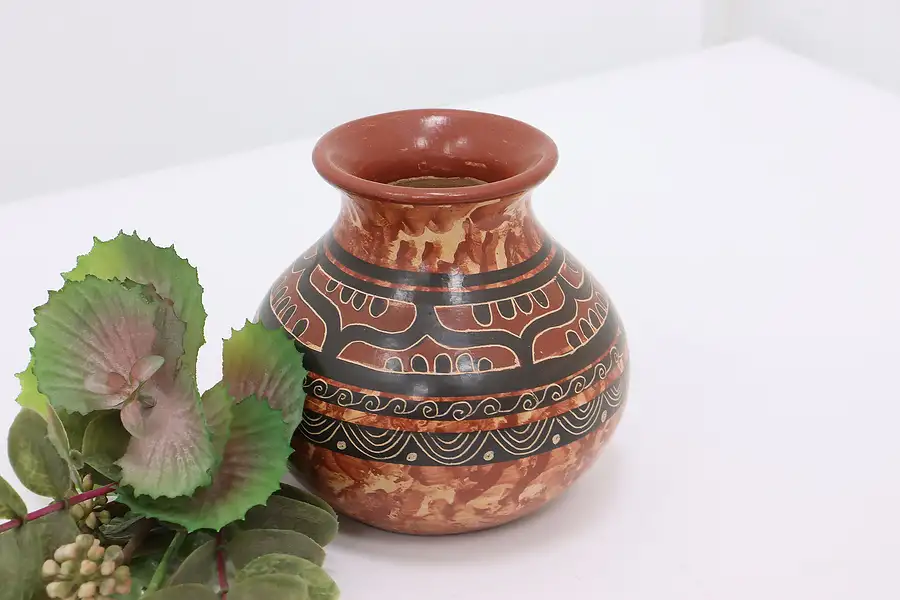 Main image of Costa Rica Vintage Handmade Painted Pottery Vase Guaitil