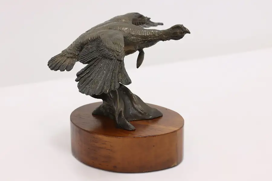 Main image of Wild Turkey Statue Vintage Bronze Bird Sculpture, Sweeten