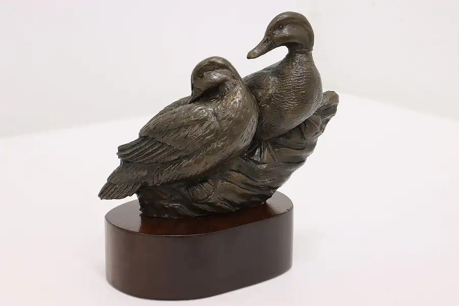 Main image of Mallard Ducks Statue Vintage Bronze Birds Sculpture, Sweeten