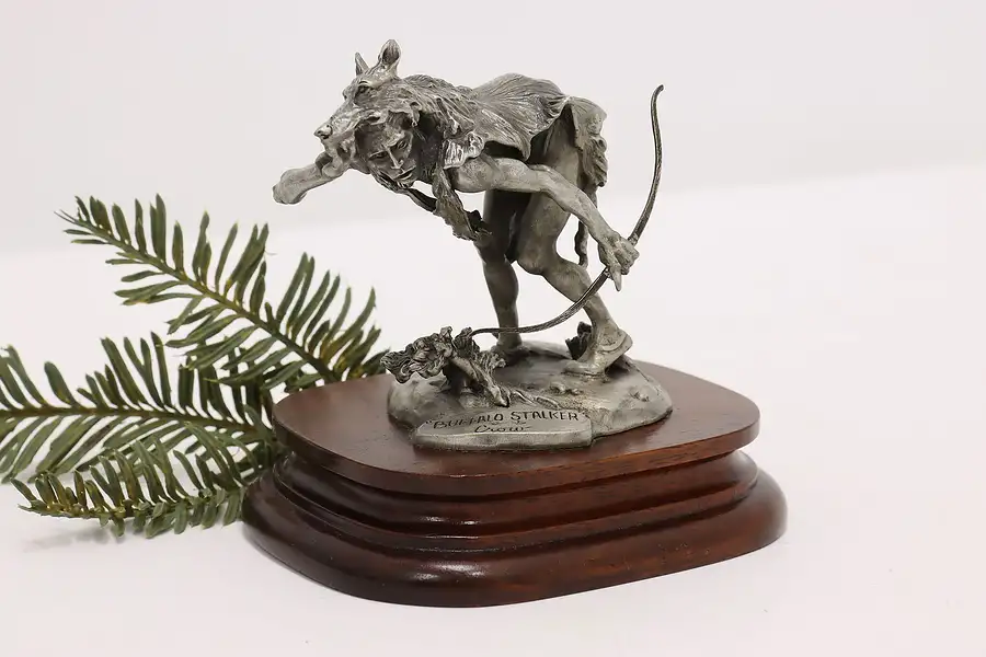 Main image of Buffalo Stalker Vintage Boyett Sculpture, Chilmark Pewter