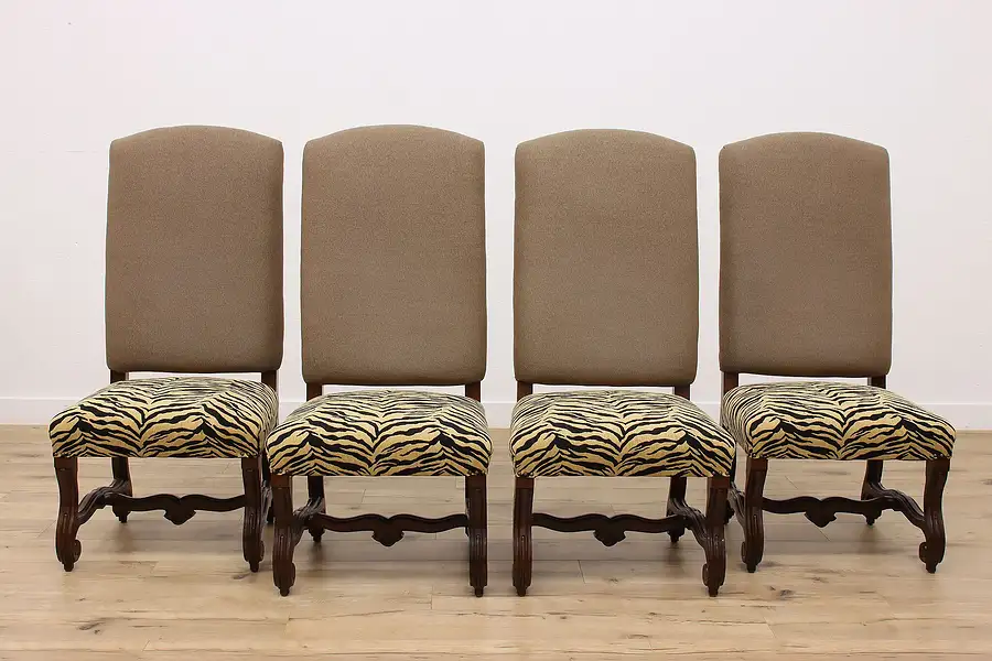 Main image of Set of 4 Ralph Lauren Vintage Mahogany Dining or Game Chairs