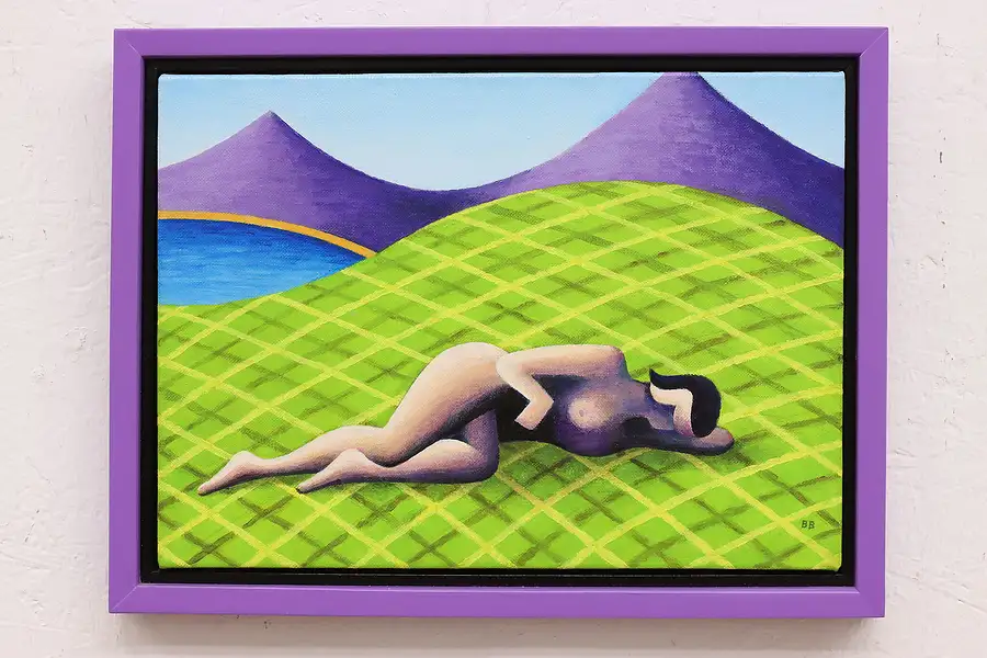 Main image of Nude on Hill Original Acrylic Painting, Bodden 16"