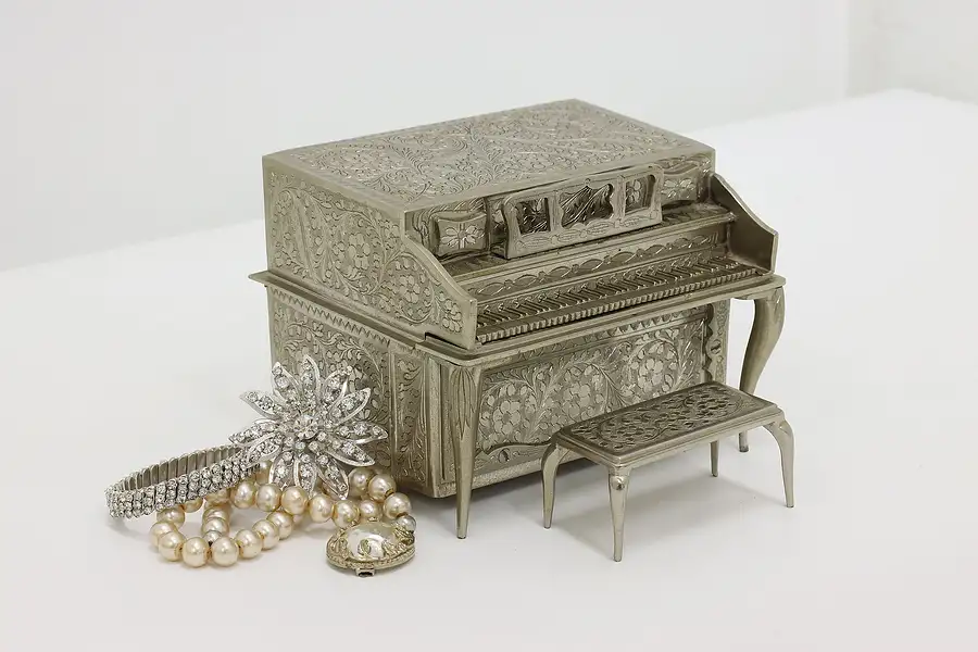 Main image of Thorens Antique Miniature Piano & Bench Music & Jewelry Box