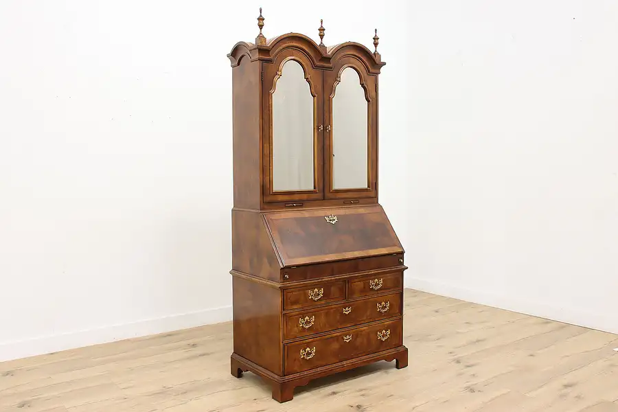 Main image of Georgian Design Vintage Secretary Desk & Bookcase, Henredon