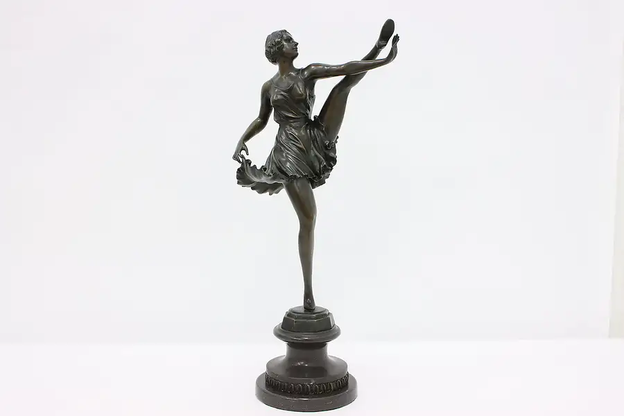 Main image of Ballet Dancer Vintage Bronze Sculpture Ballerina Statue Zach