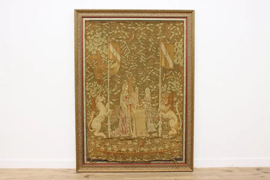 Main image of Lady & the Unicorn Vintage Sound Needlepoint Tapestry, 90"