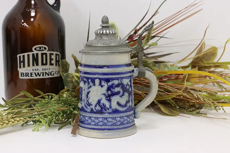 Main image of German Antique Farmhouse Stoneware Beer Stein or Mug