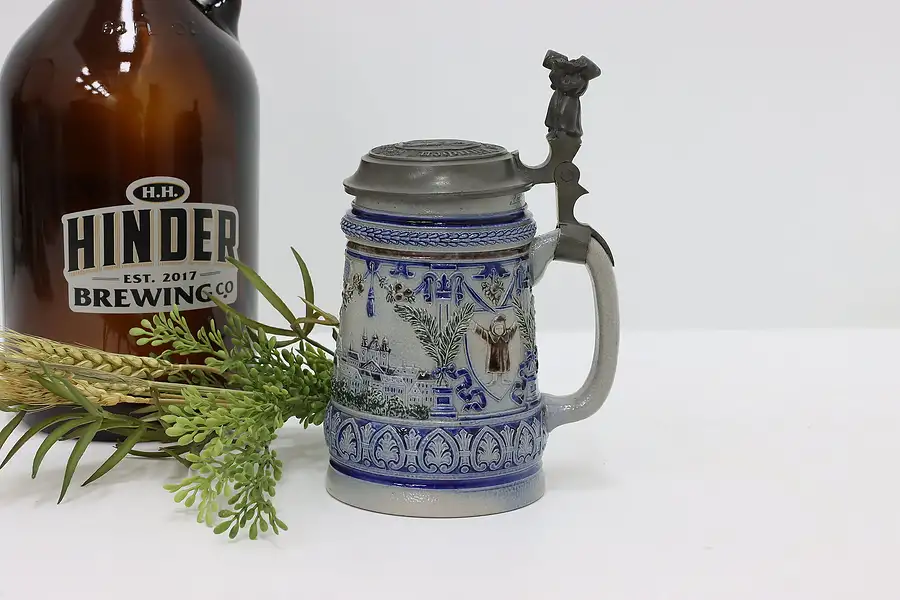 Main image of German Antique Farmhouse Stoneware Beer Stein or Mug, Munich