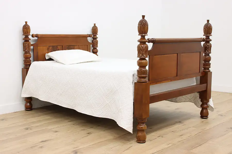 Main image of Empire Carved Mahogany & Cherry Full Double Size Poster Bed