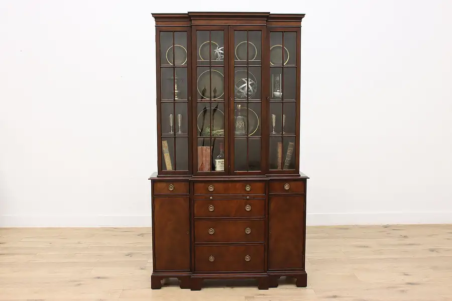 Main image of Georgian Design Vintage Mahogany China Display Cabinet Baker