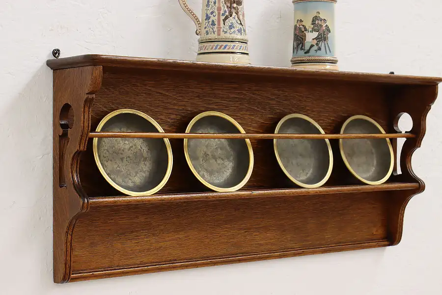 Main image of Victorian Carved Oak Plate Display Wall Rack