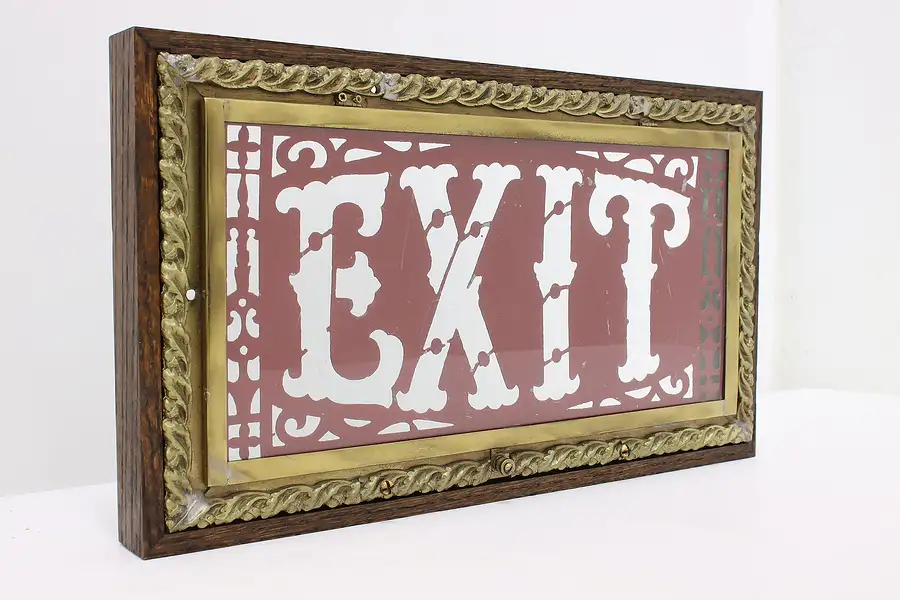 Main image of Theater Vintage Salvage Exit Doorway Sign