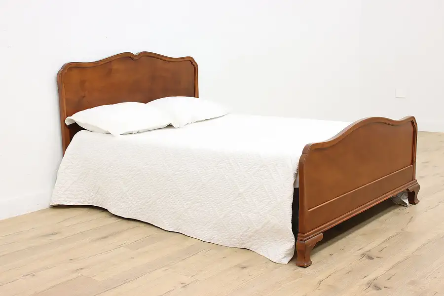 Main image of French Design Vintage Mahogany & Birch Full Double Size Bed