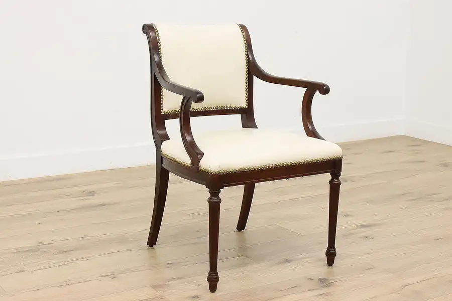 Main image of Georgian Design Vintage Mahogany & Leather Armchair