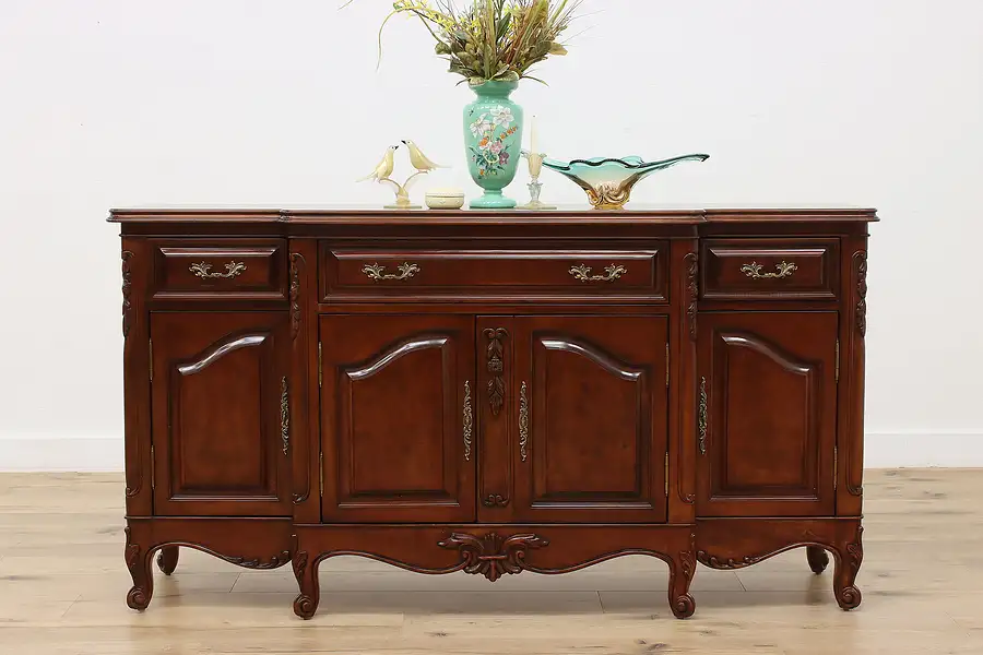 Main image of French Design Vintage Maple Buffet, Sideboard, Bar Cabinet