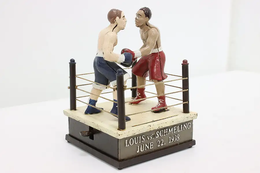 Main image of Heavyweight Champion Joe Louis 1938 Iron Boxing Coin Bank