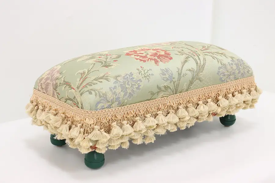 Main image of Traditional Vintage Upholstered Footstool, Collectibles