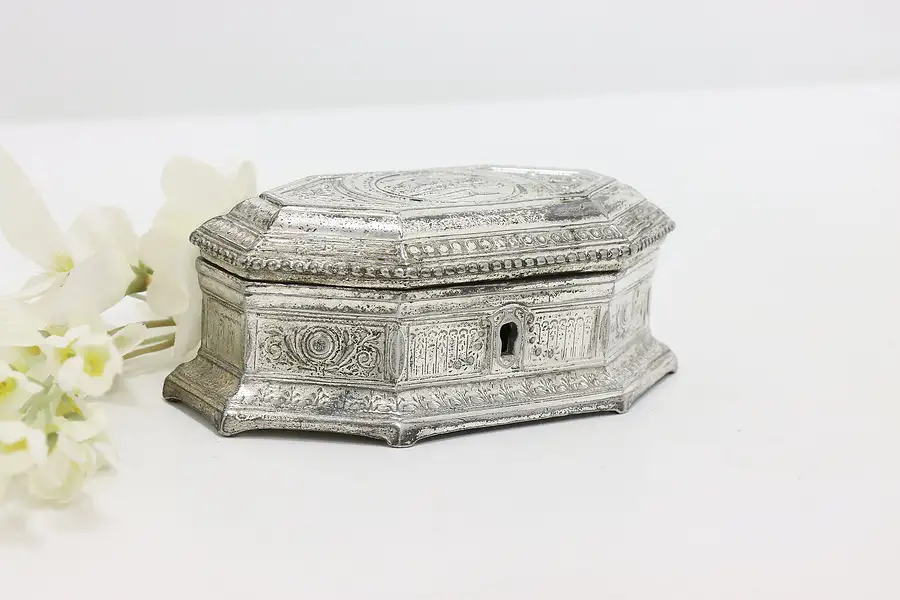 Main image of German Antique Jewelry or Keepsake Box, Koblenz Fortress