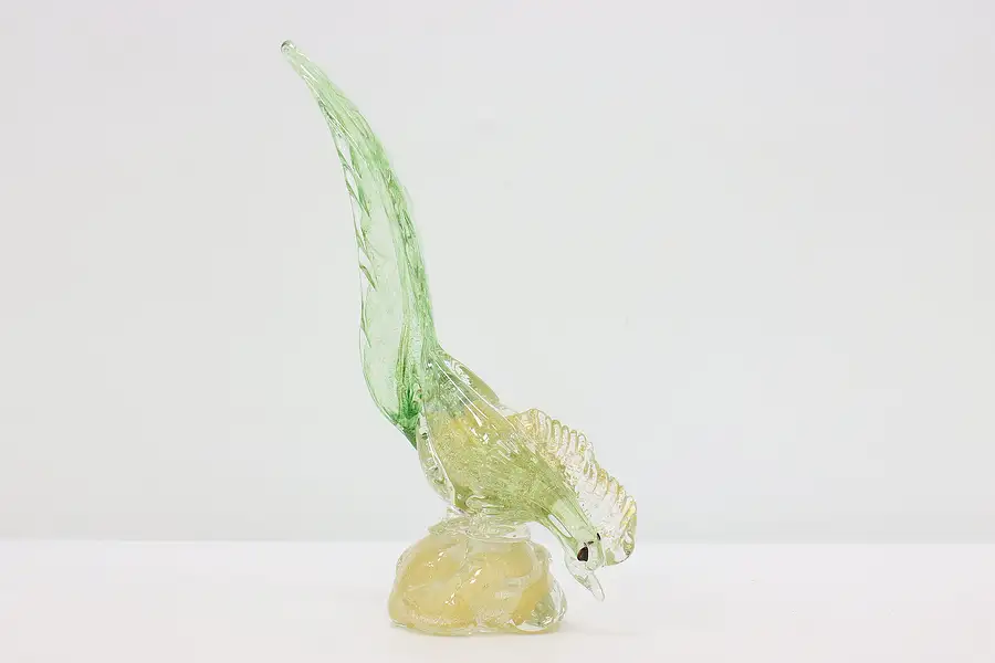 Main image of Murano Italian Art Glass Vintage Gold Dust Bird Sculpture