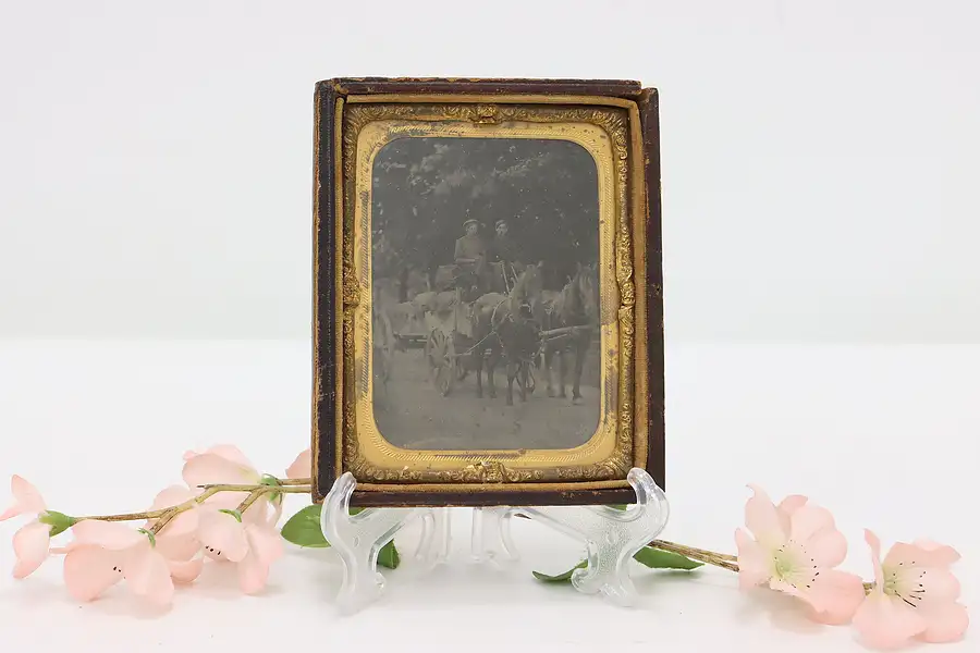 Main image of Victorian Antique 1840s Daguerreotype Photograph, Farm Wagon