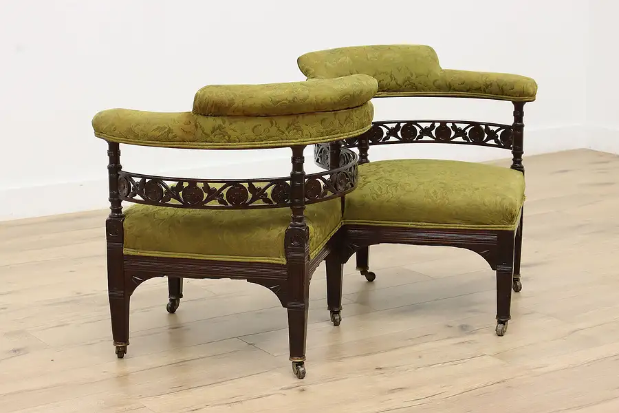 Main image of Victorian Antique Tête à Tête Ballroom Double Chair