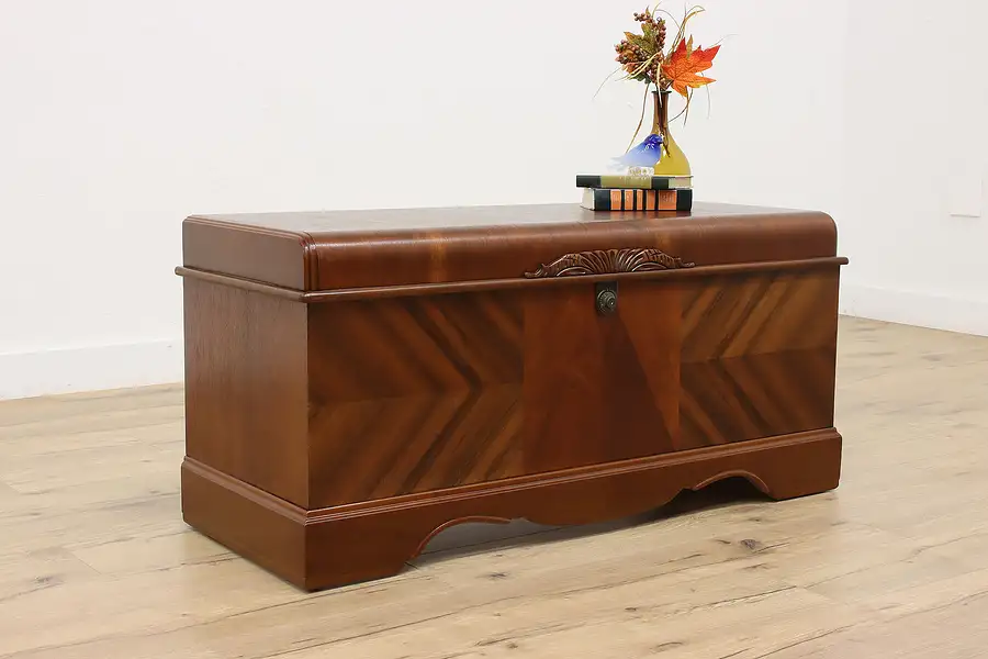 Main image of Waterfall Vintage Art Deco Cedar Chest or Trunk, Cavalier