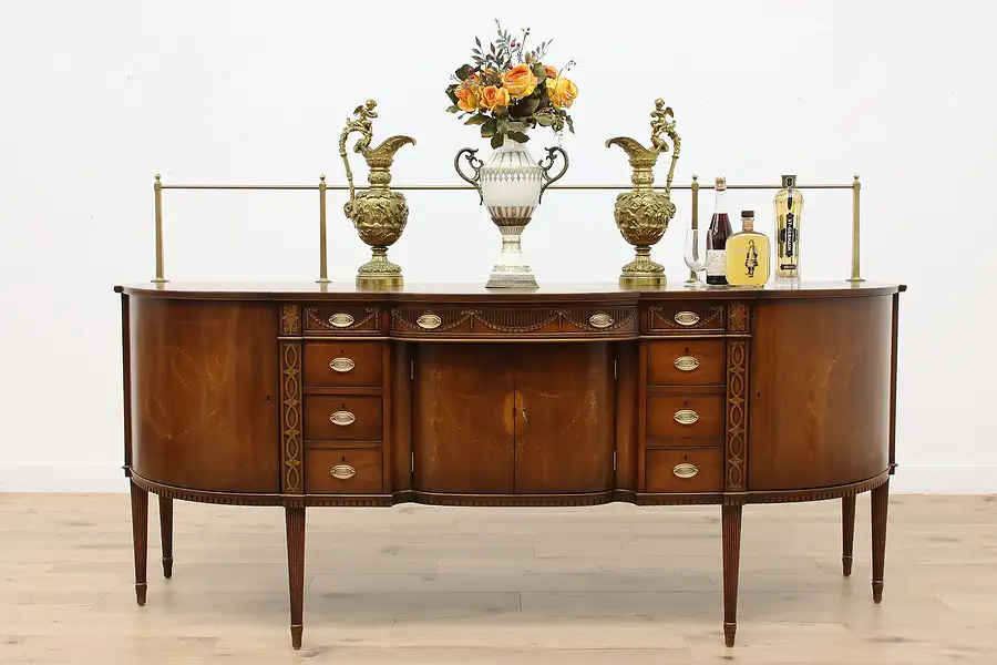 Main image of Hepplewhite Antique English 92" Mahogany Sideboard Server