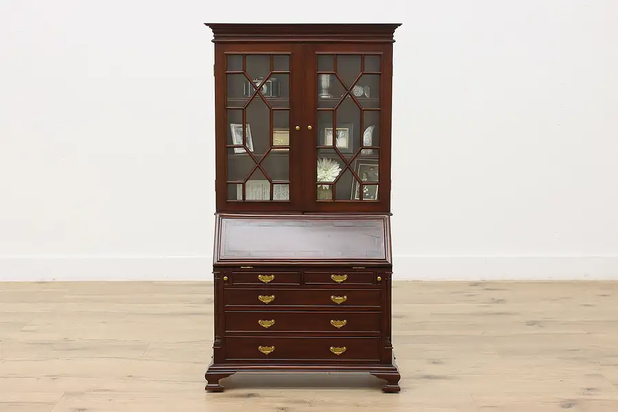 Main image of Maitland Smith Vintage Miniature Secretary Desk & Bookcase