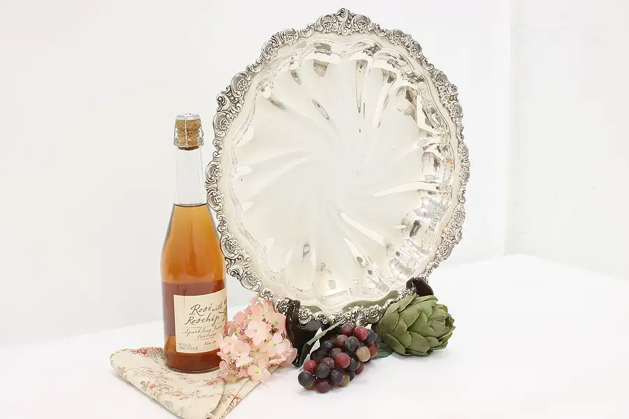 Main image of Baroque by Wallace Vintage Silverplate Serving Tray Platter