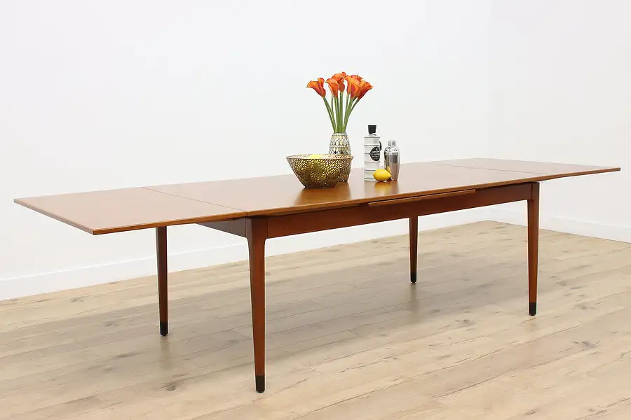 Main image of Midcentury Modern Vintage Danish Teak Dining Table, 2 Leaves