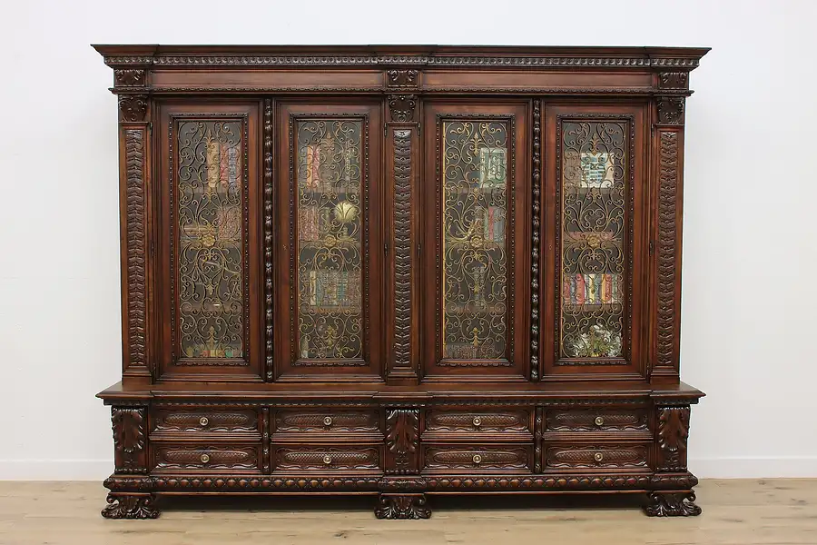 Main image of Italian Renaissance Antique Office or Library 10.5' Bookcase