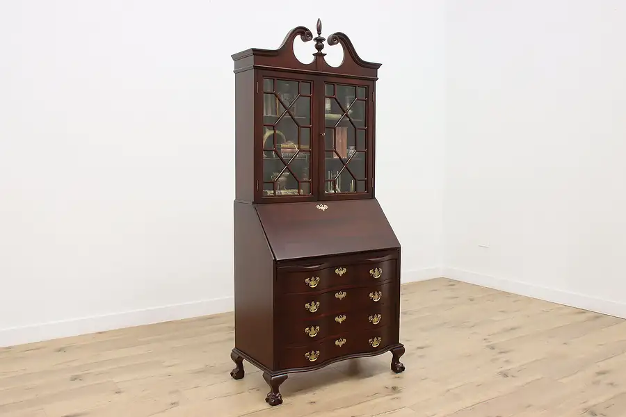 Main image of Georgian Design Vintage Mahogany Secretary & Bookcase Maddox